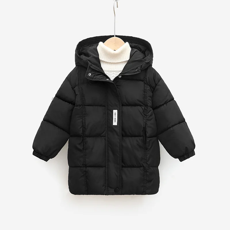 Зимние пуховики для мальчиков и девочек утепленные теплые пальто с капюшоном