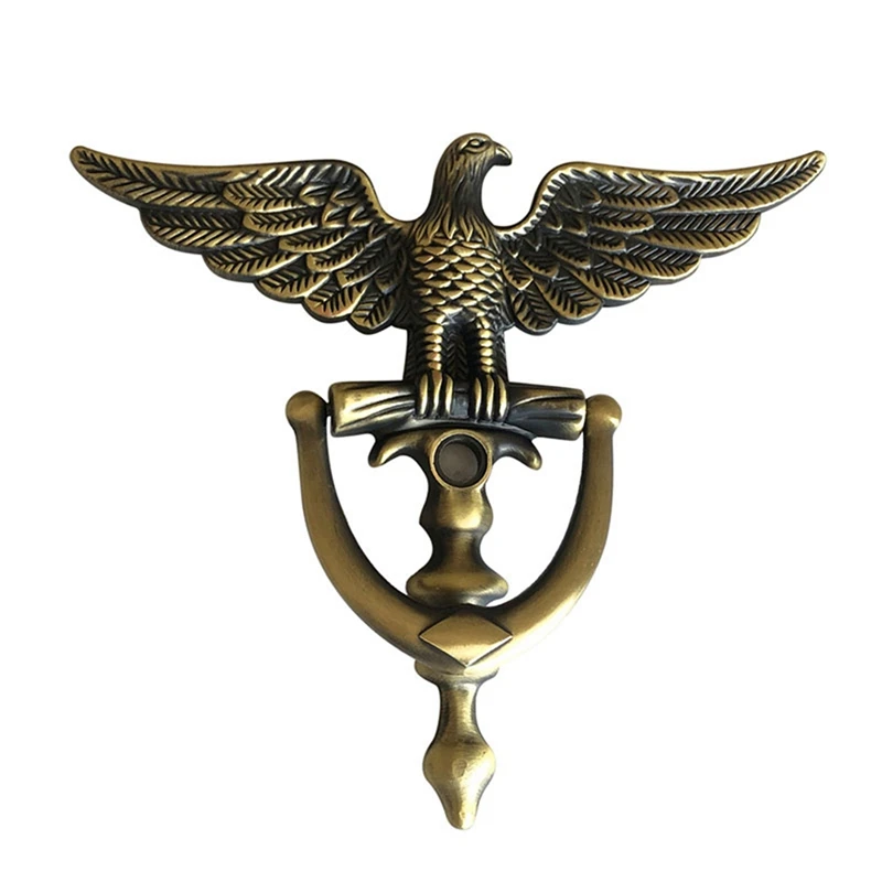 

2 антикварных дверных булавки с головой орла, дверной булавка для входной двери, домашний декор, кольцо, булавка