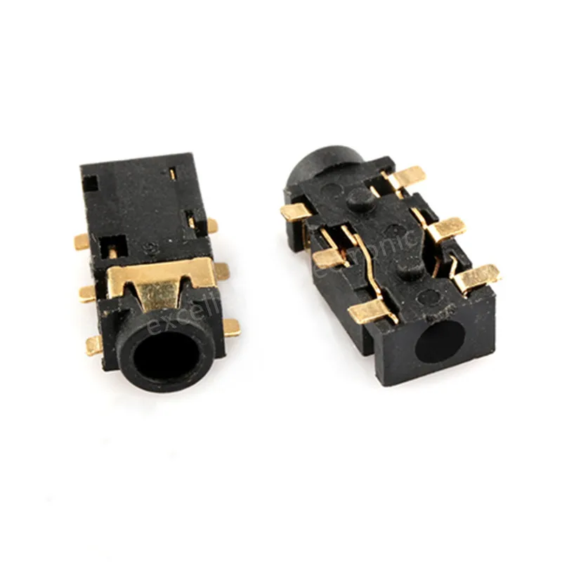 

10 шт. 2,5 мм Женский аудио разъем 6 Pin SMT стерео разъем для телефона PCB PJ242