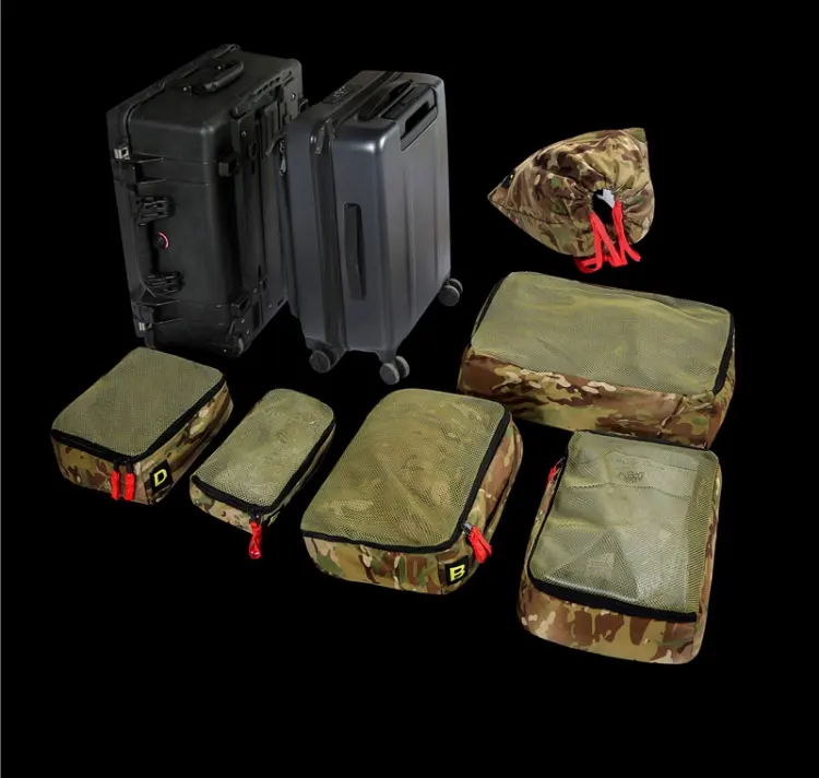 Outdoor Military 6-Piece Hard Core Trunk Storage Bag Travel Equipment Integrated Finishing BAg Yaw Material
