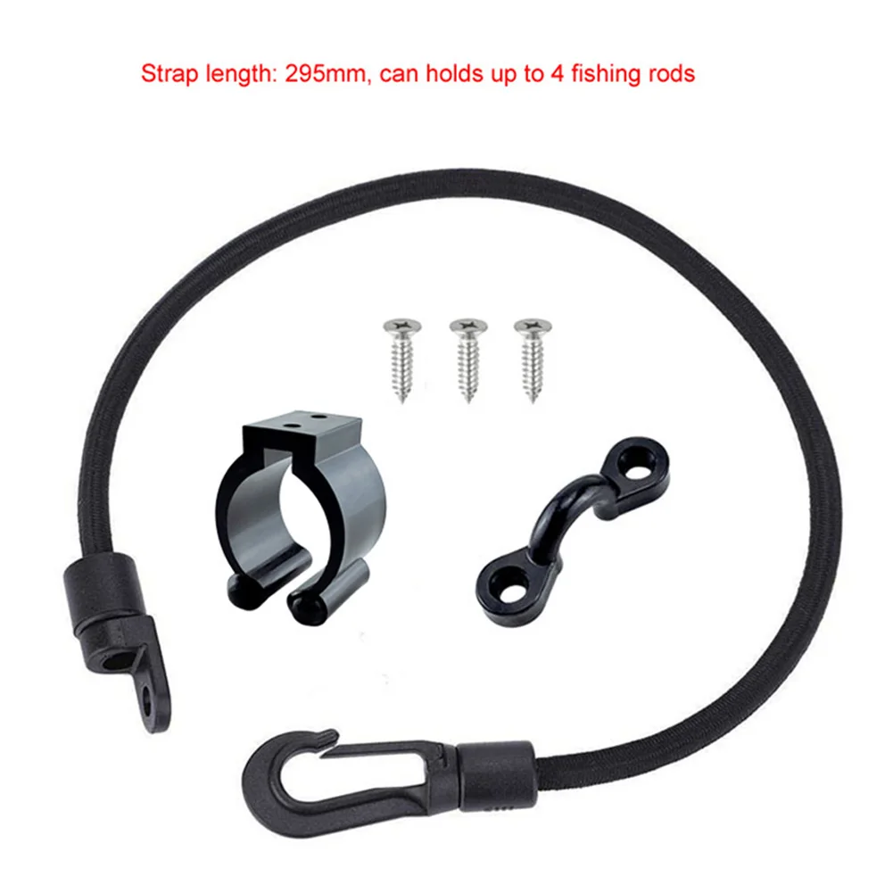 Kayak Canoe Paddle Fishing Rod Holder Fixer Strap Tie Shock Rope Pole Clip Clamp Can Stretch Non-slip enlarge