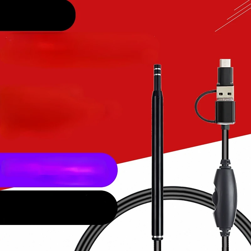 

1 piece of ear-digging artifact visual otoscope HD household three-in-one ear nose and mouth endoscope visual ear spoon