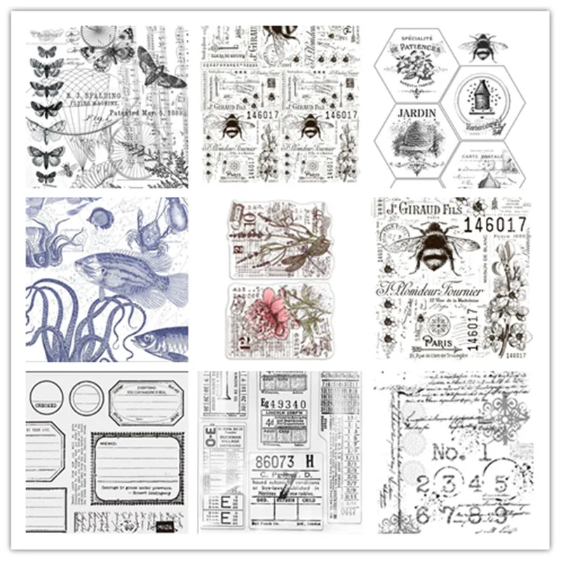 

vintage Clear Stamps No Metal Cutting Dies Scrapbooking Diary Embossing Template Diy Greeting Cards Handmade 2022 New Arrival