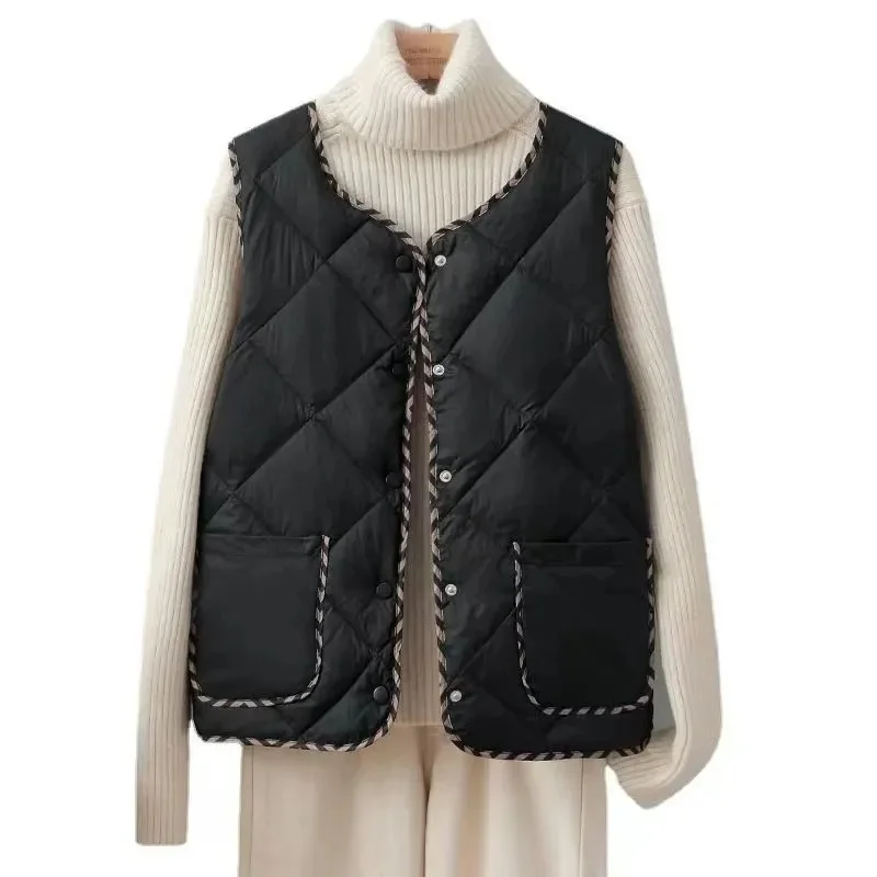 Осень/зима 2025 новое пальто без рукавов большой размер пуховая куртка с хлопковой