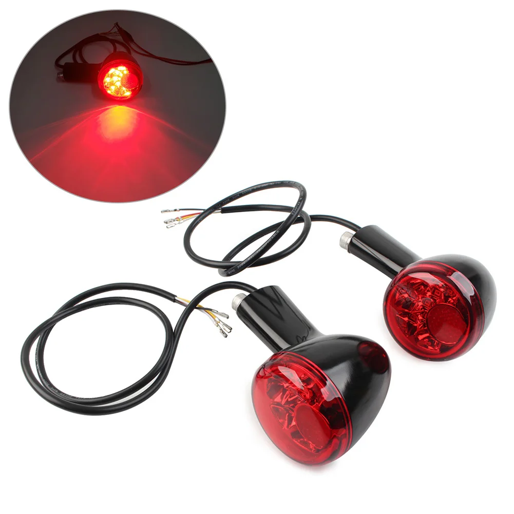 

1 пара мотоциклетных светодиодных задних указателей поворота, встроенный стоп-сигнал для Harley Davidson Sportster XL 883 1200 1992-2022