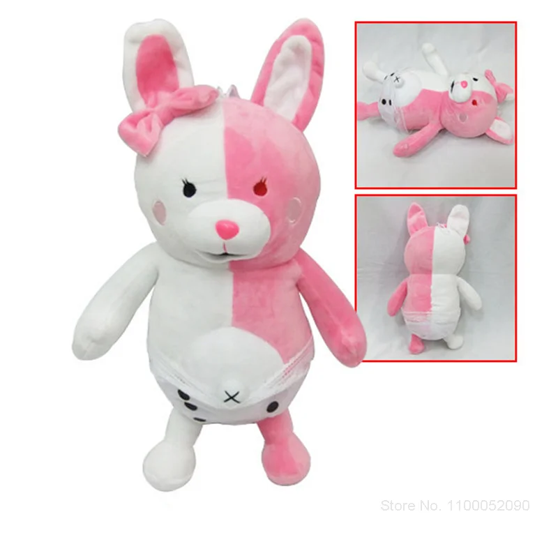 New Pink&ampWhite Monomi Rabbit Plush Toys Arrival Danganronpa: Trigger Happy Havoc Bear Dangan Ronpa Monokuma Doll Toy |