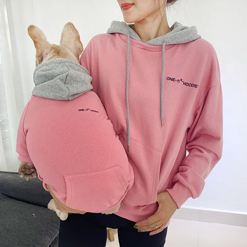 

The New Pet Clothes Dog Clothes Parent-child Wear Spring and Autumn Korean Version Pure Cotton Hoodie Four Colors Seven Sizes