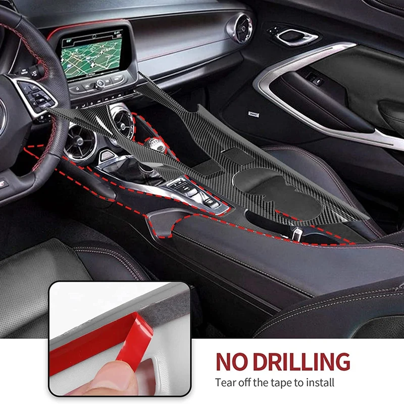 Center Console Gear Shift Panel Trim Cover Interior Decoration For Chevrolet Camaro 2016+ Accessories