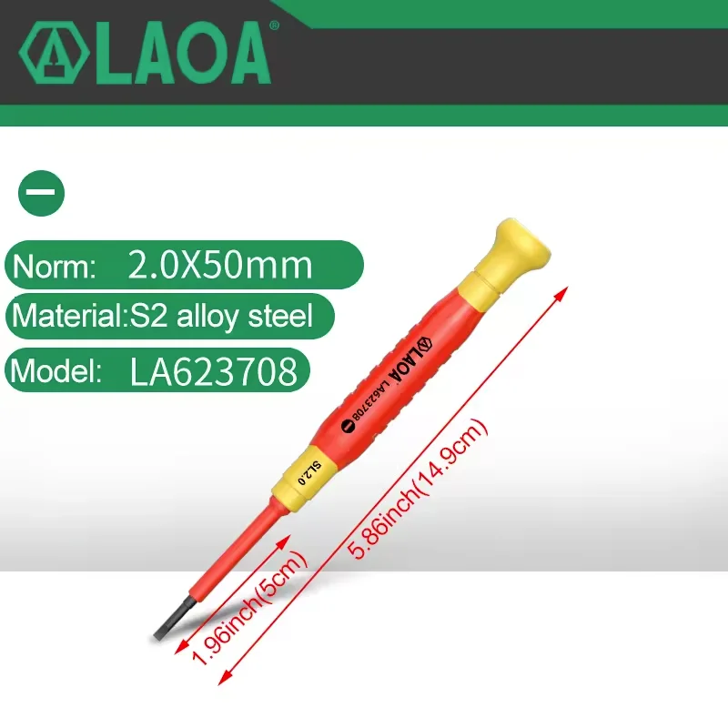 

Набор Прецизионных Мини-отверток LAOA SL1.0-3.0 X aCross T5-T10 С Изолированными Наконечниками Из Легированной Стали Для Ремо...