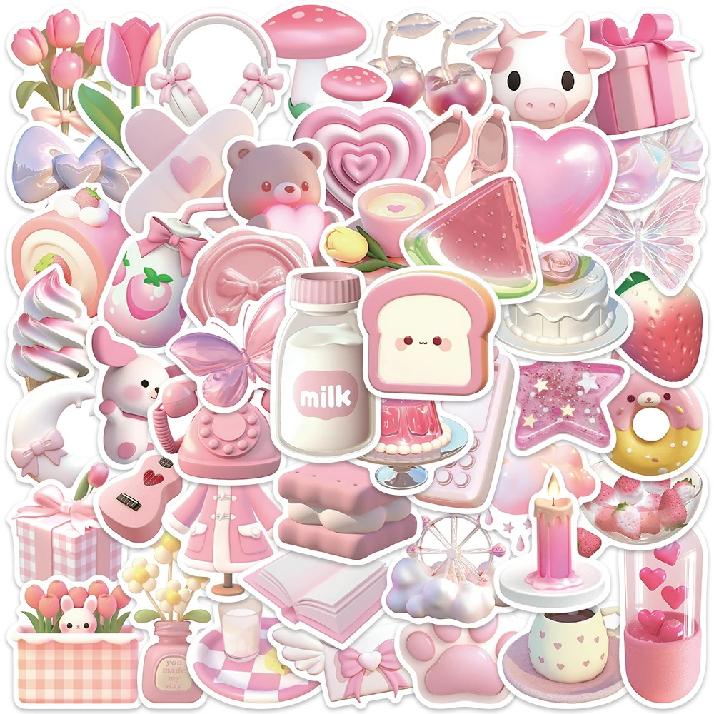 Наклейки в корейском стиле для телефона ноутбука чемодана 50 шт