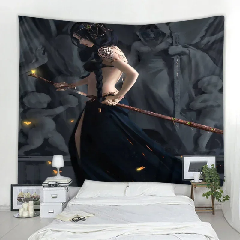Ghost Blade by wlop мультяшный фон украшение подвесная ткань для общежития спальни