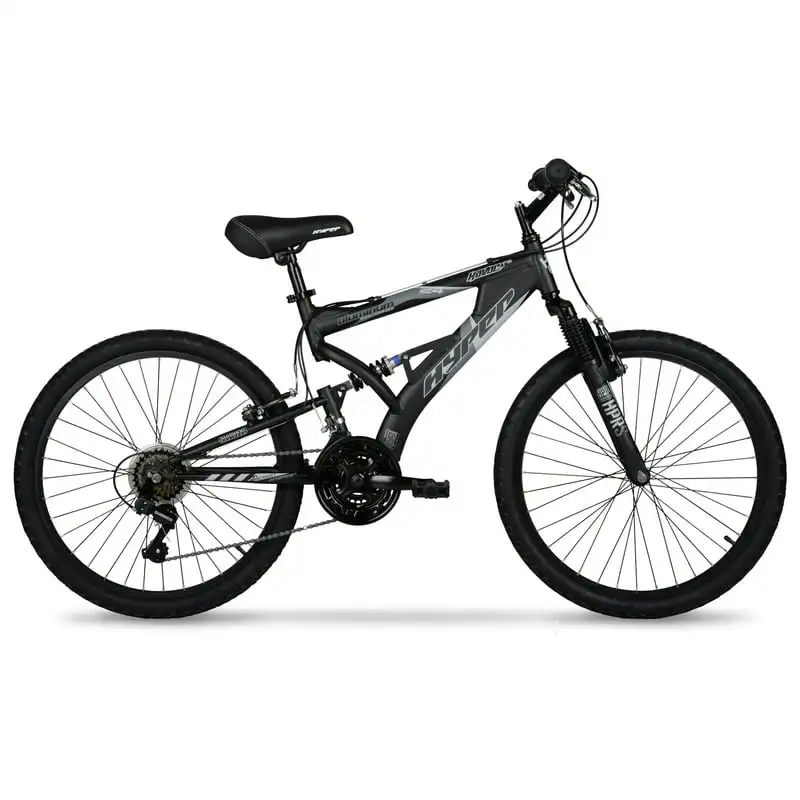 

24" Men's Havoc Mountain Bike, Black For Age 4-10 Boys and Girls Before School Gift