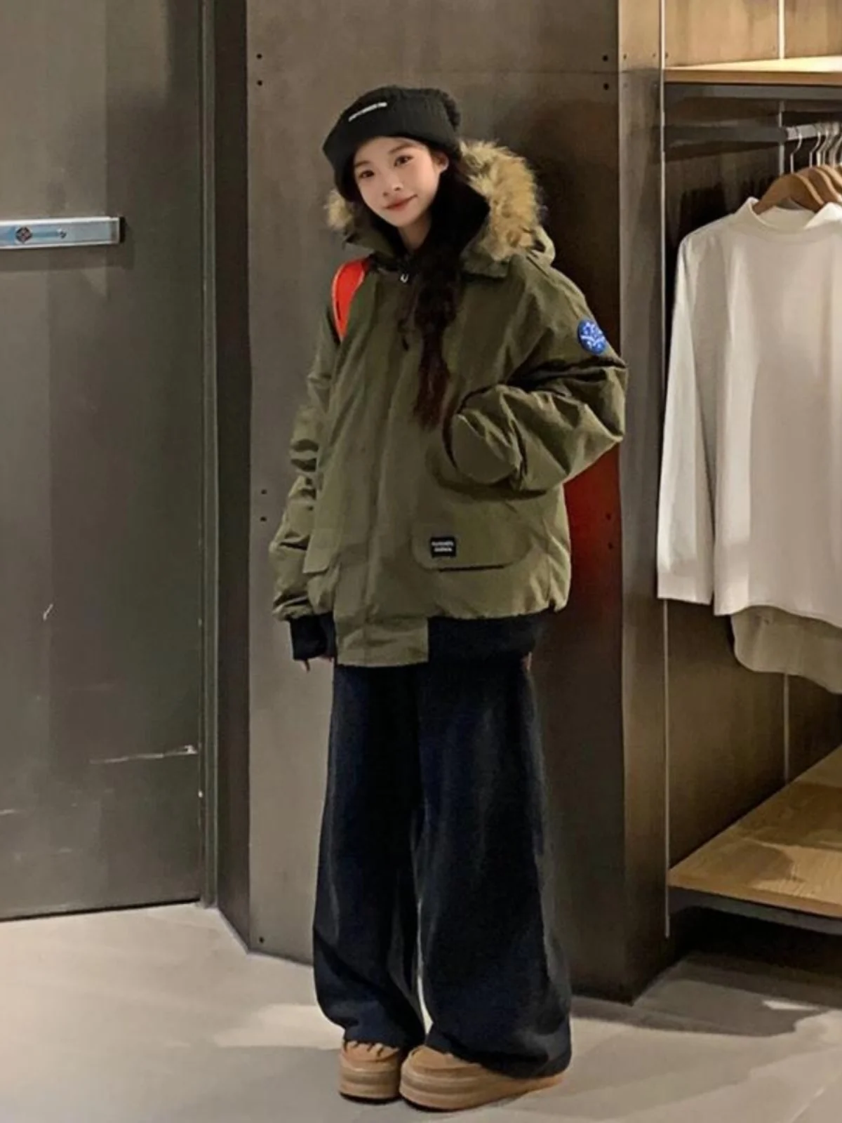 Парка короткая пуховая куртка одежда с хлопковой подкладкой женская зимняя