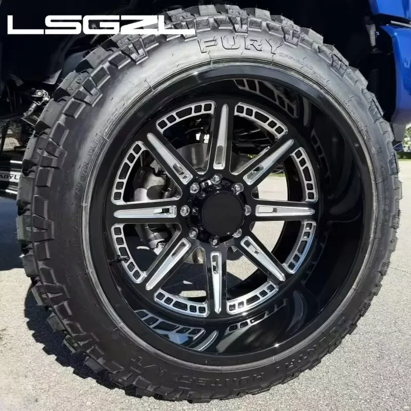 Фото Колесные диски LSGZL Black Deep Dish, кованые, для грузовиков, 20x10, 22x12, 22x14, 24x12, 24x14, с креплением 6, 8, 6x139.7, 6x5.5, 8x6.5, 8x180, 10x22, для GMC №3