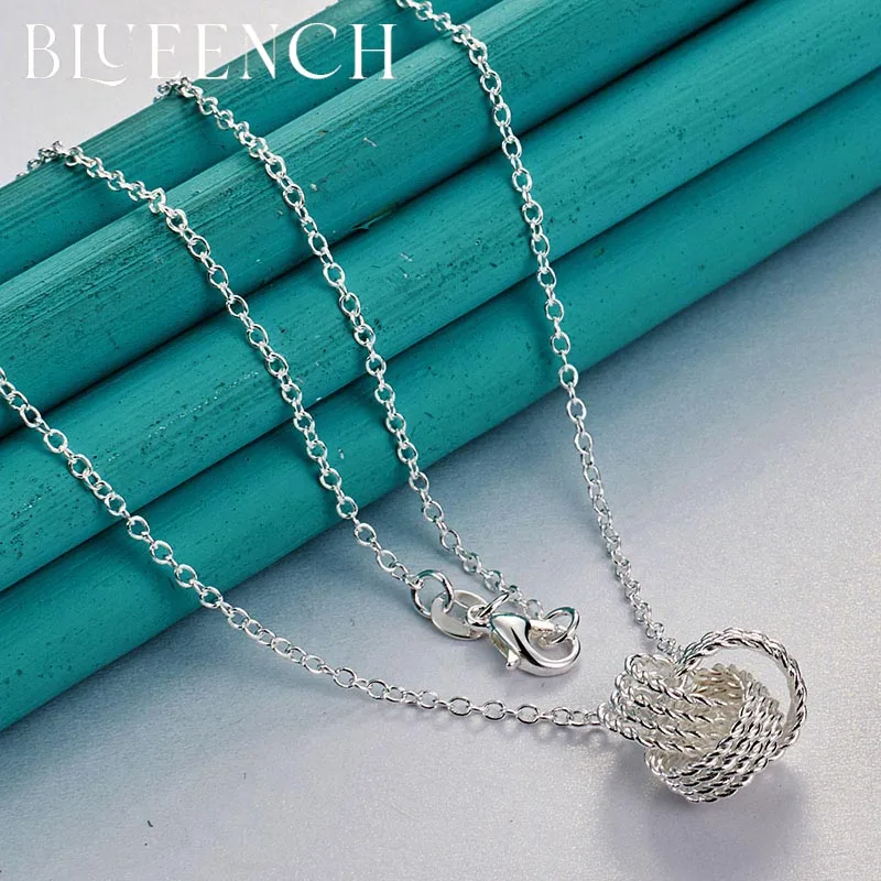 

Blueench 925 Sterling Silver Tennis Pendant Necklace Is Suitable For Ladies Proposal Party Fashion High Jewelry