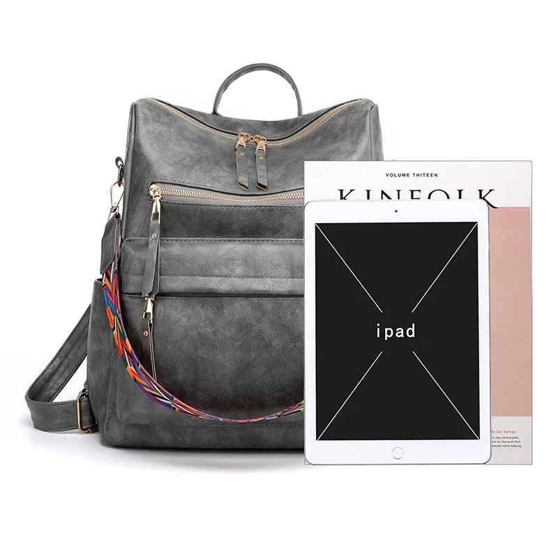 Водонепроницаемые модные рюкзаки из искусственной кожи сумка на плечо с