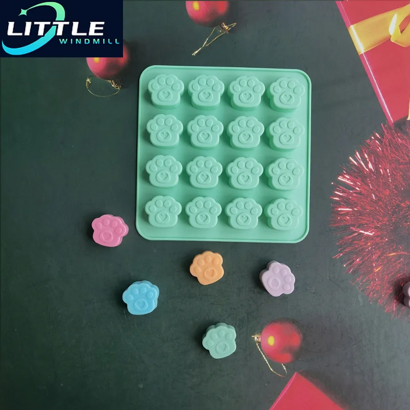 

Animal Cartoon Dog Footprint Cat Paw Silicone Cake Mold Mousse Chocolate Mould Pudding Jelly kitchen Handmade Baking Tools