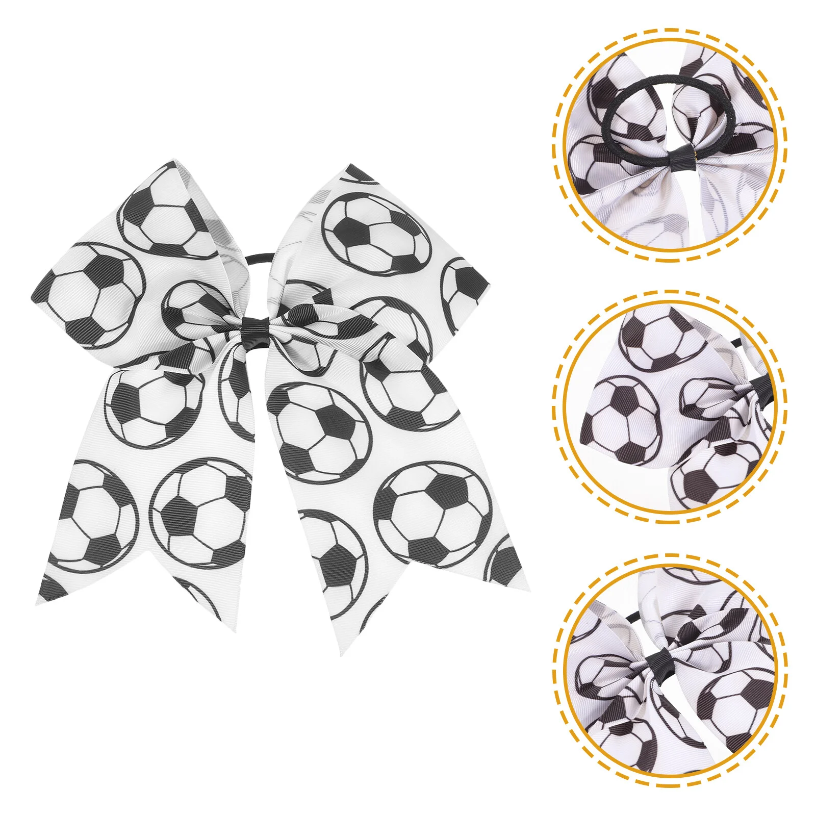

Tie The Head Hair Ties Bows Elastic Ponytail Holders Girls Soccer Accessories Rope