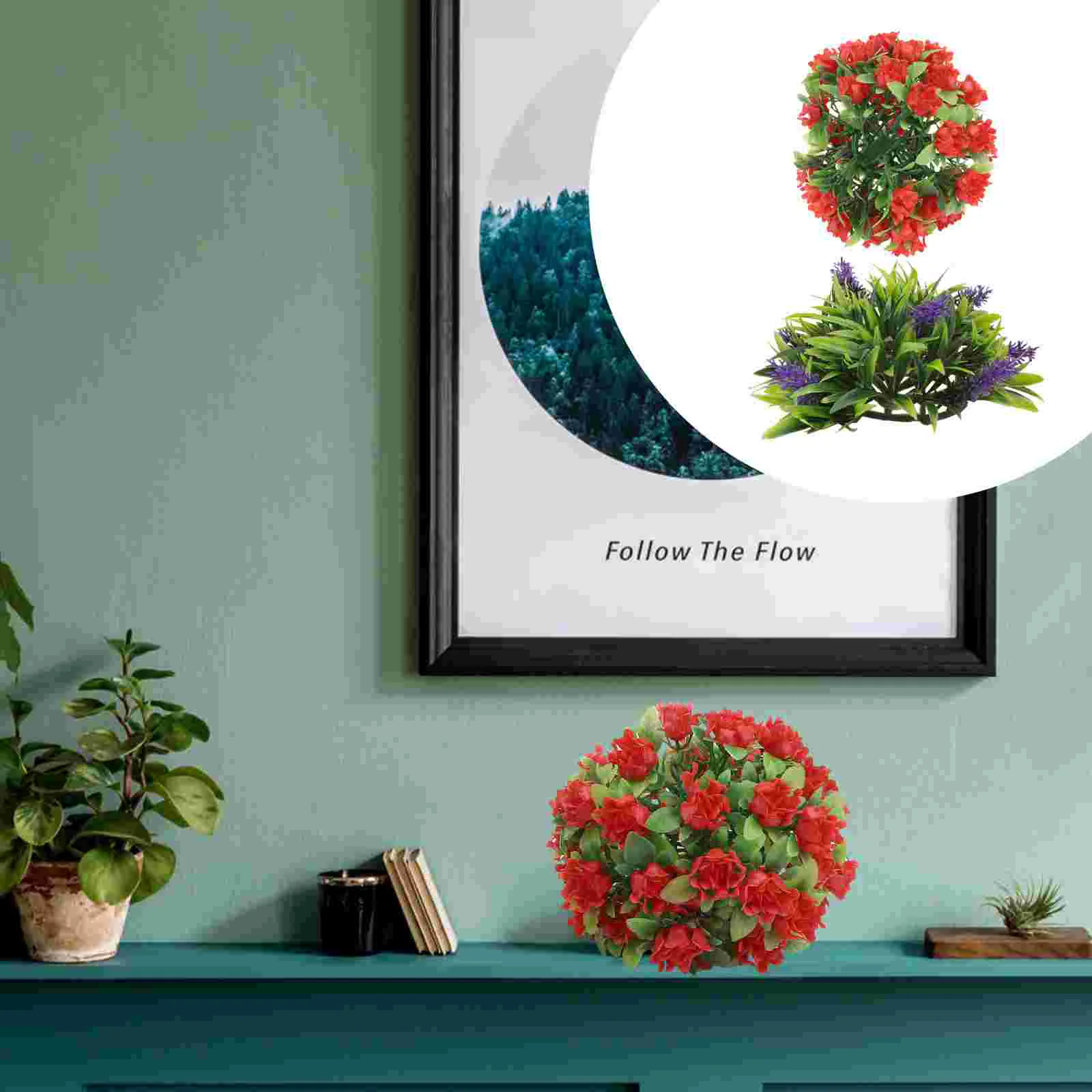 

2Pcs Artificial Flower Simulation Indoor Ornament Party Layout Prop for Festival Wedding Indoor