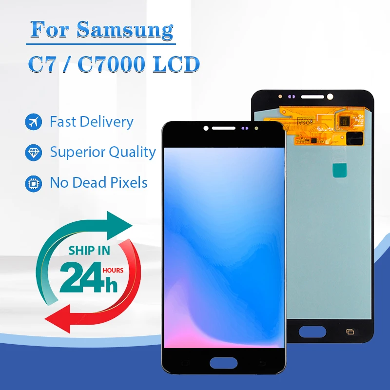 

5.7 Inch OLED C7 Display For Samsung Galaxy C7000 Lcd Touch Panel Glass Screen Digitizer Assembly Free Ship Brand New