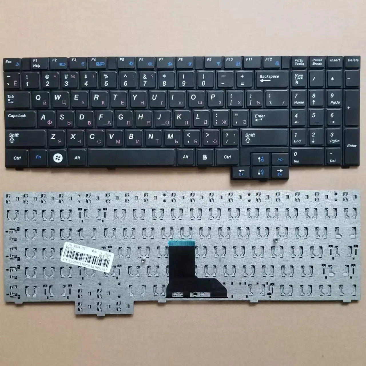 

New Russian German Keyboard For Samsung R517 R523 R528 R530 R540 RV510 P580 R618 R620 Series Laptop Black RU GR