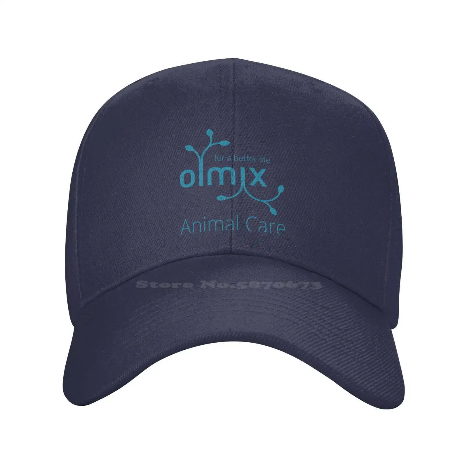 

Olmix Animal Care Logo Print Graphic Casual Denim cap Knitted hat Baseball cap