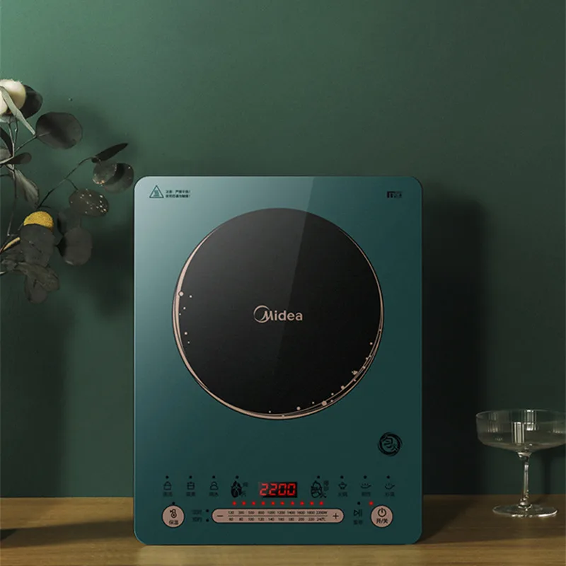 

Индукционная плита Midea 220 В, бытовая высокомощная равномерная огнеупорная печь, электромагнитная плита с интеллектуальным таймером
