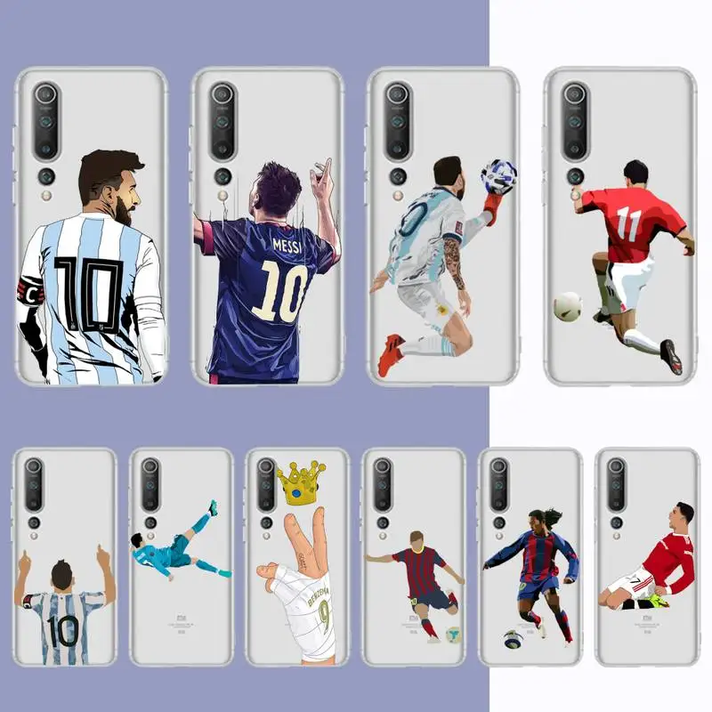 

football Phone Case for Samsung S20 S10 lite S21 plus for Redmi Note8 9pro for Huawei P20 Clear Case