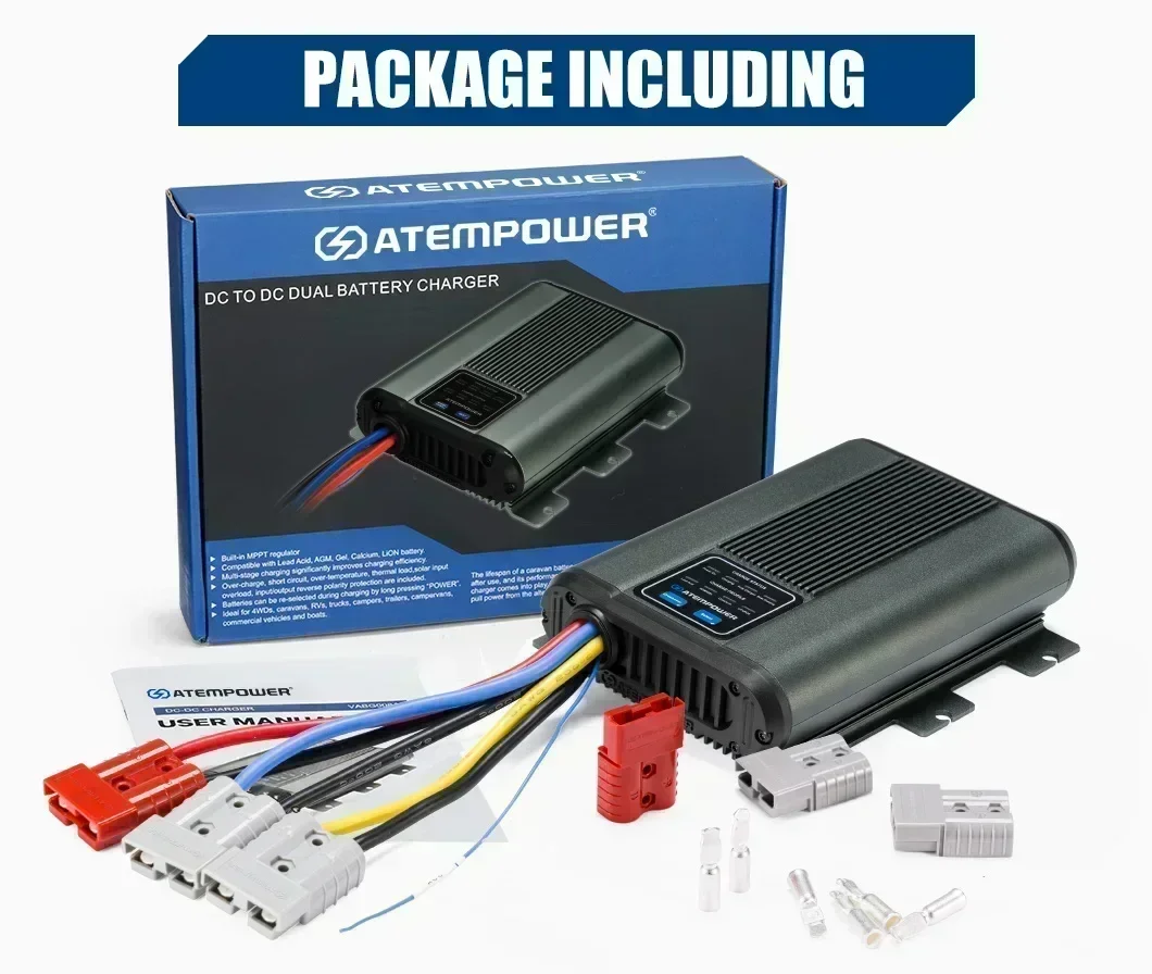 ATEM POWER 3-ступенчатая зарядка 12 В 40 А Зарядное устройство постоянного тока в