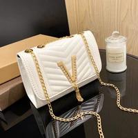 bags for 2022 new luxury handbags one shoulder chain personalized small square v shaped tassel messenger womens diamond inlaid