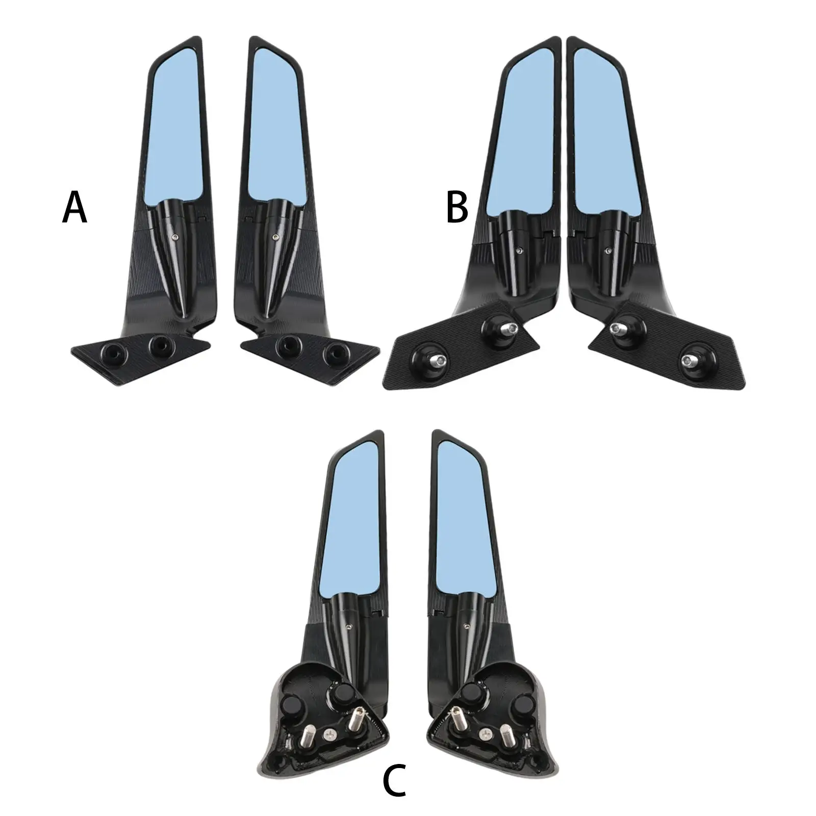 

Motorcycle Wing Rearview Mirrors Side Mirror Fit for Motorbike Durable