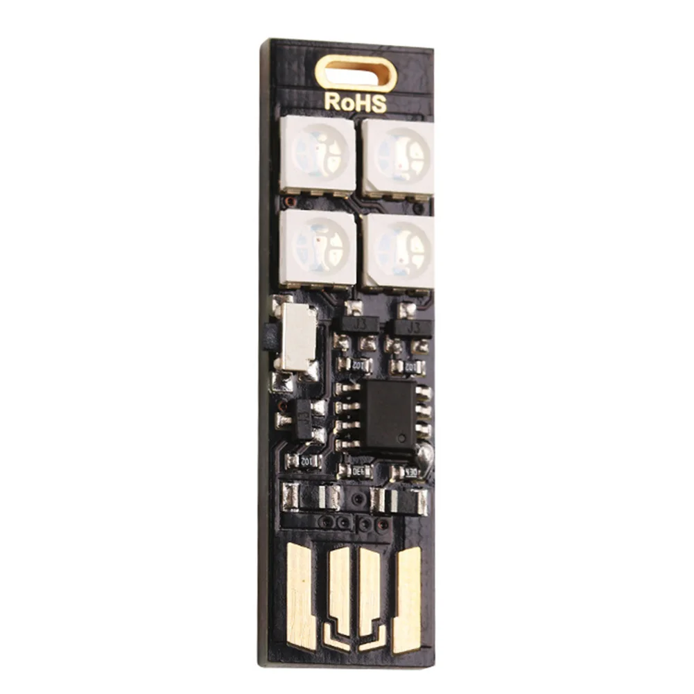 

RGB 4-LEDs Table USB Switch Control 7-color Night Changing Home Decor Backlight Party Mood Lights Mini