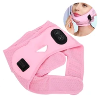 new hot compress face slimming bandage tightening lifting belt electric vibration v face reduce double chin posture corrector