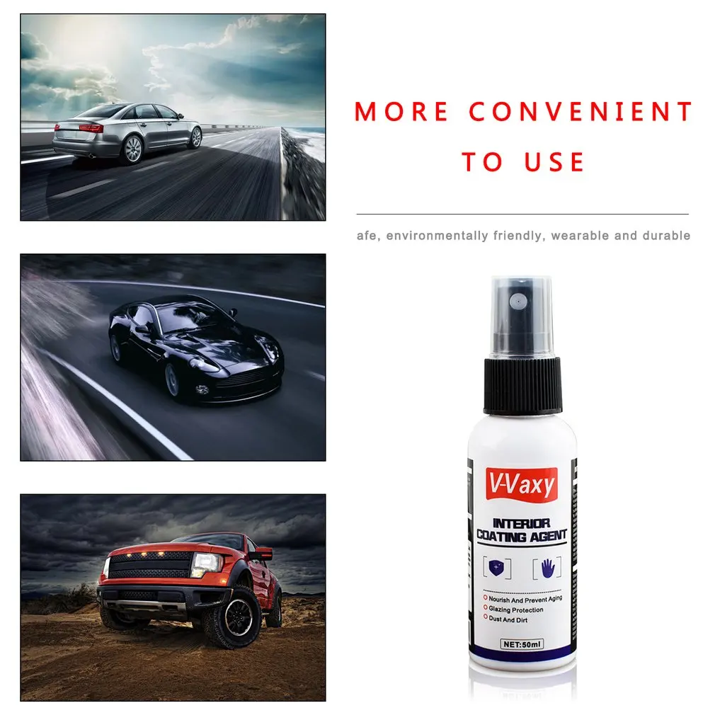 

50Ml Milky White Car Interior Leather Coated Agent Seat Maintenance Cleaning Polish Auto Car Curing Agent