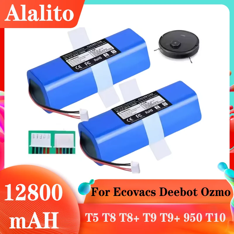 Фото Аккумулятор 12800 мАч для роботов-пылесосов Ecovacs T5, T8, T9, T10, T20, DLX11, DLX13, DLN12, X1, X1 Omni, X1 Deebot Ozmo №1
