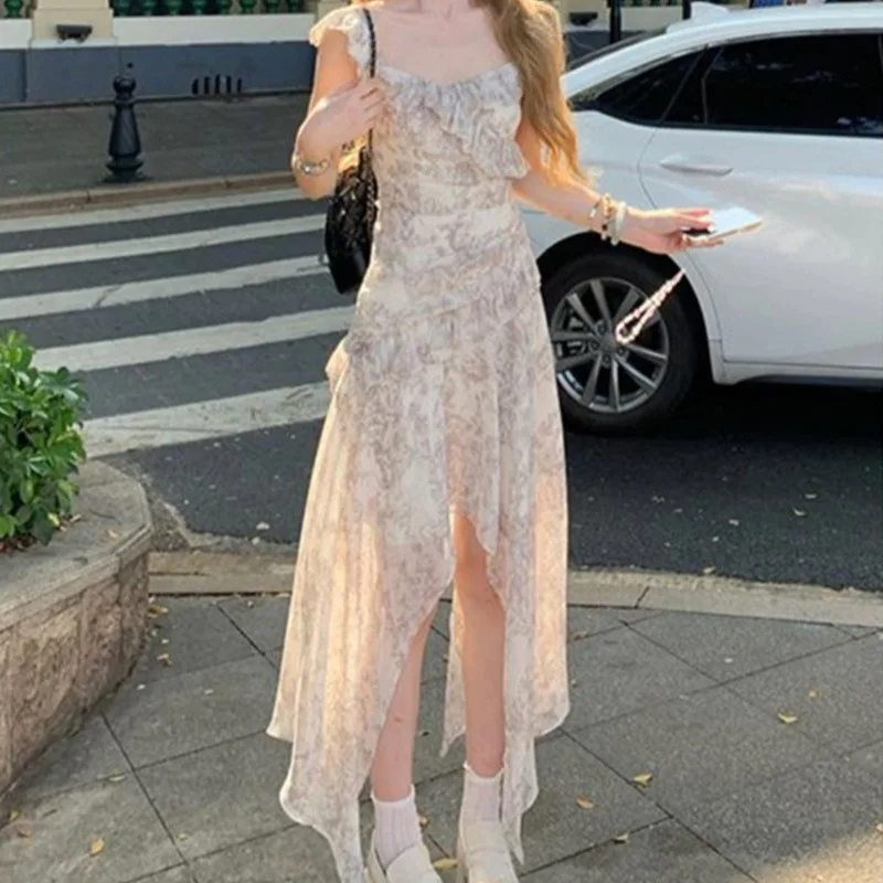 Женское цельнокроеное платье миди элегантное пляжное платье-миди для дня