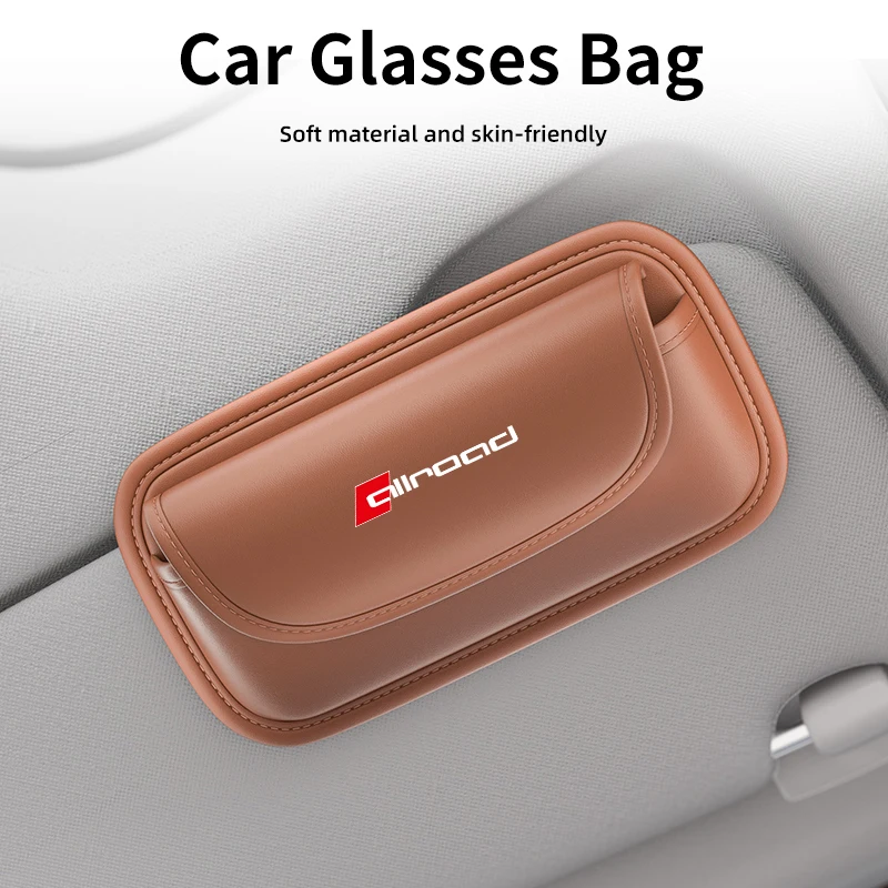 Кожаный автомобильный держатель для солнцезащитных очков многофункциональные