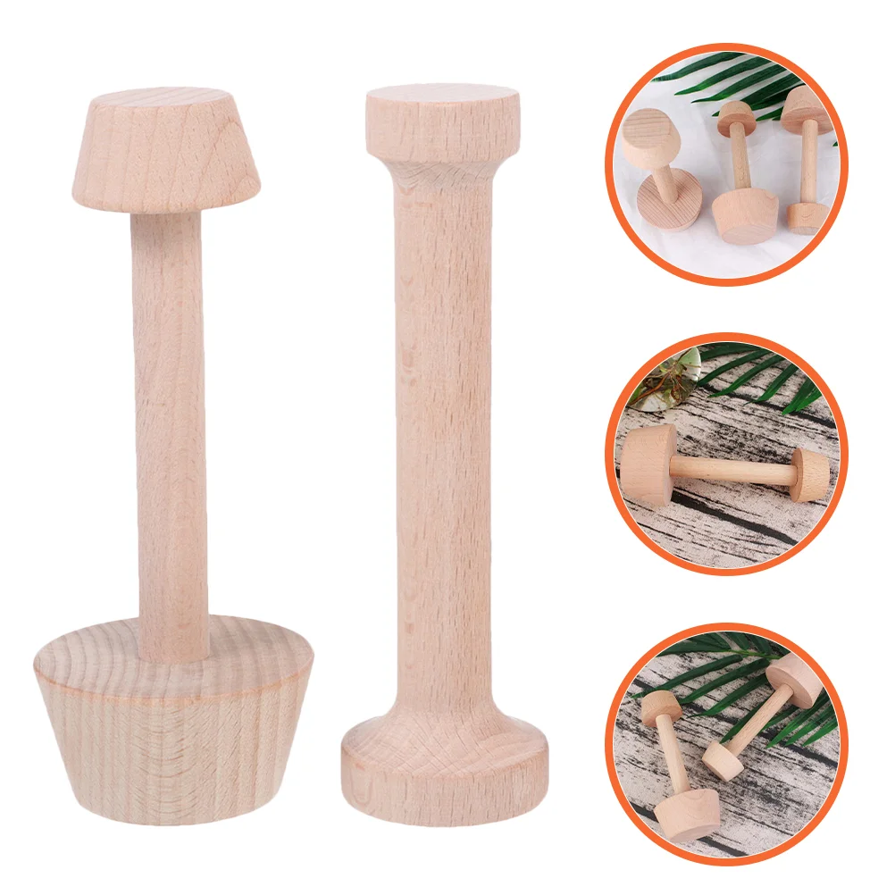 

2 Pcs Wooden Tart Tamper Pastry Dough Presser Cake Molds Egg Tarts Double Side Pie Shell