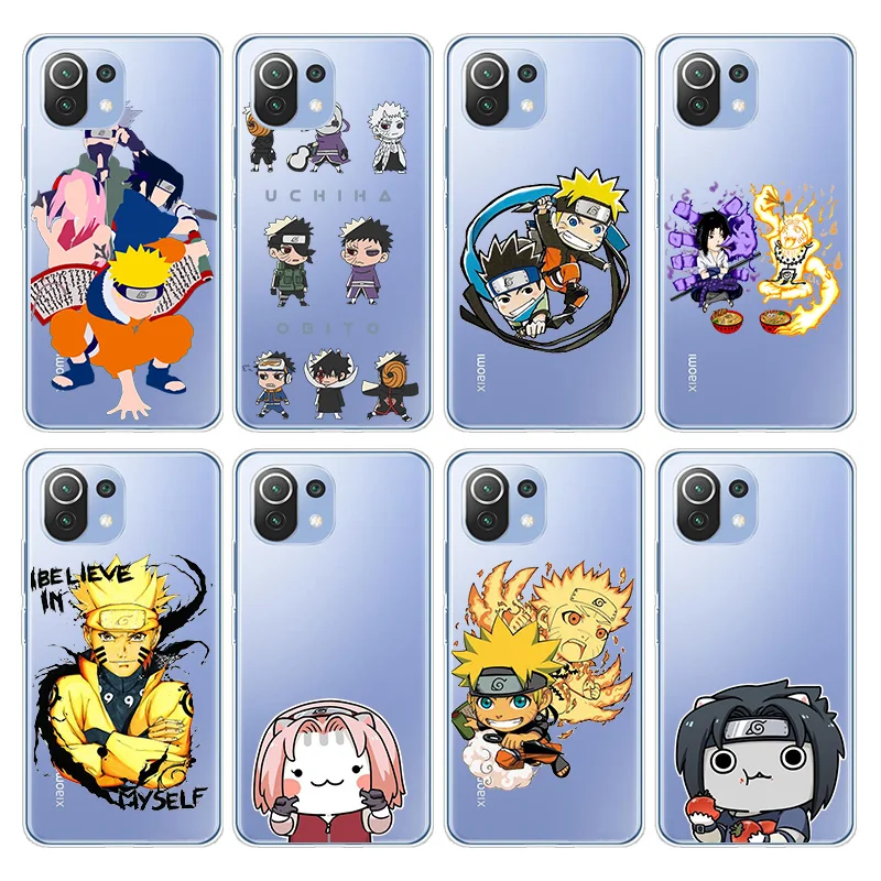 

Anime Naruto Animation For Xiaomi 9 10S 10T 11T 11i 12 12X Mi Note 10Pro Lite Ultra Transparent Soft Phone Cover Funda Case Capa