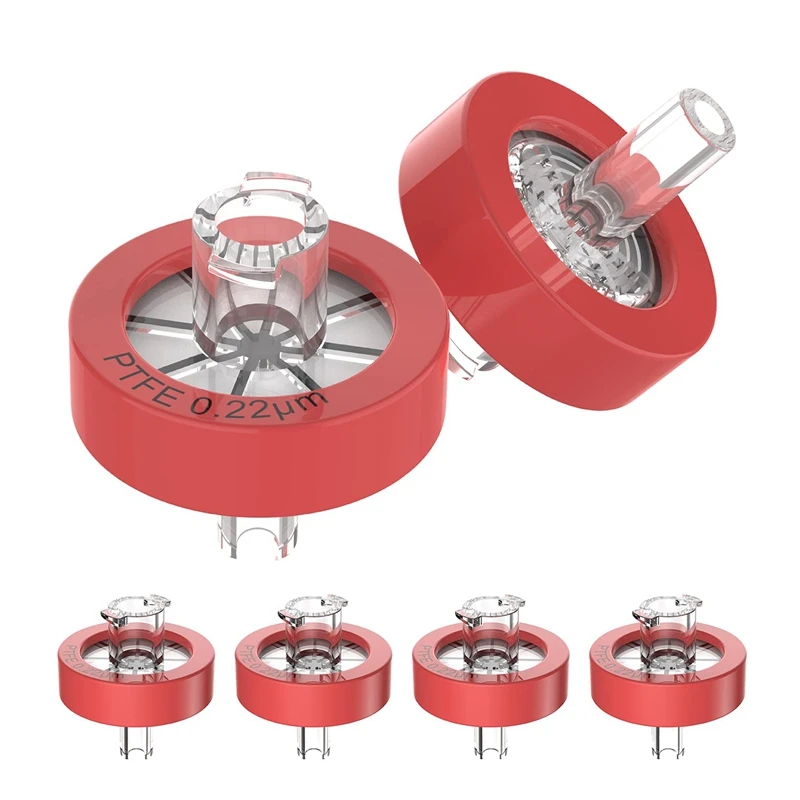 

100 PCS Syringe Filter PTFE, Syringe Lab Filter Membrane Diameter, 0.22Μm Pore Size, HPLC