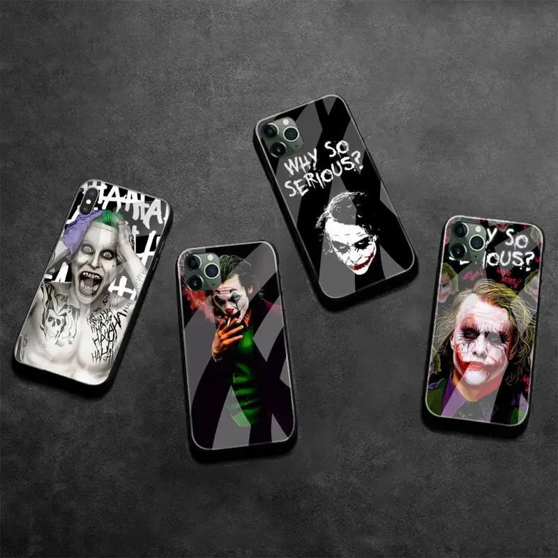 

Joker why so serious Phone Case Tempered Glass For iPhone 13 12 Mini 11 Pro XR XS MAX 8 X 7 Plus SE 2020 cover