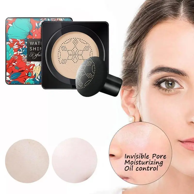 

Mushroom Head Make up CC Cream Cushion Moisturizing Brightening Makeup Foundation Cosmetics BB Cream Foundation Natural