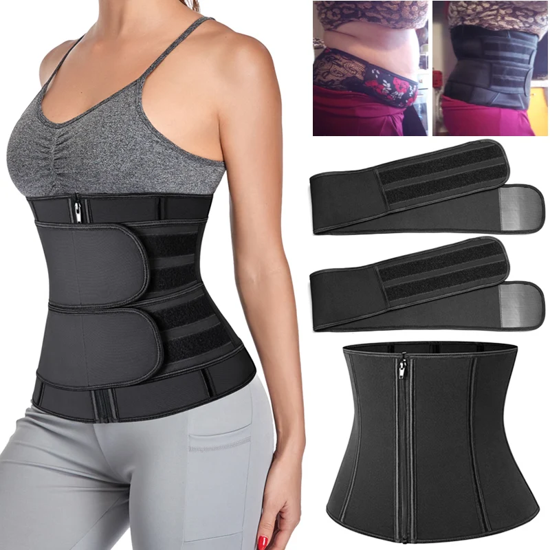 Waist Trainer Neoprene Body Shaper Detachable Trimmer Belt Women Tummy Slimming Sheath Sweat Shapewear Gym Belly Shapers Corset