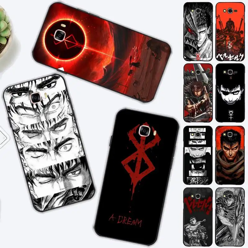 

Anime Berserk Guts Phone Case for Samsung J 2 3 4 5 6 7 8 prime plus 2018 2017 2016 core