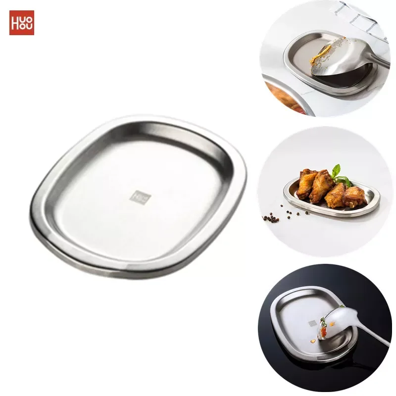 

Huohou 304 Stainless Steel Spoon Pad Safe Durable Anti-corrosion Mat Non-slip Cutlery Container Easy To Clean For Food Kitchen