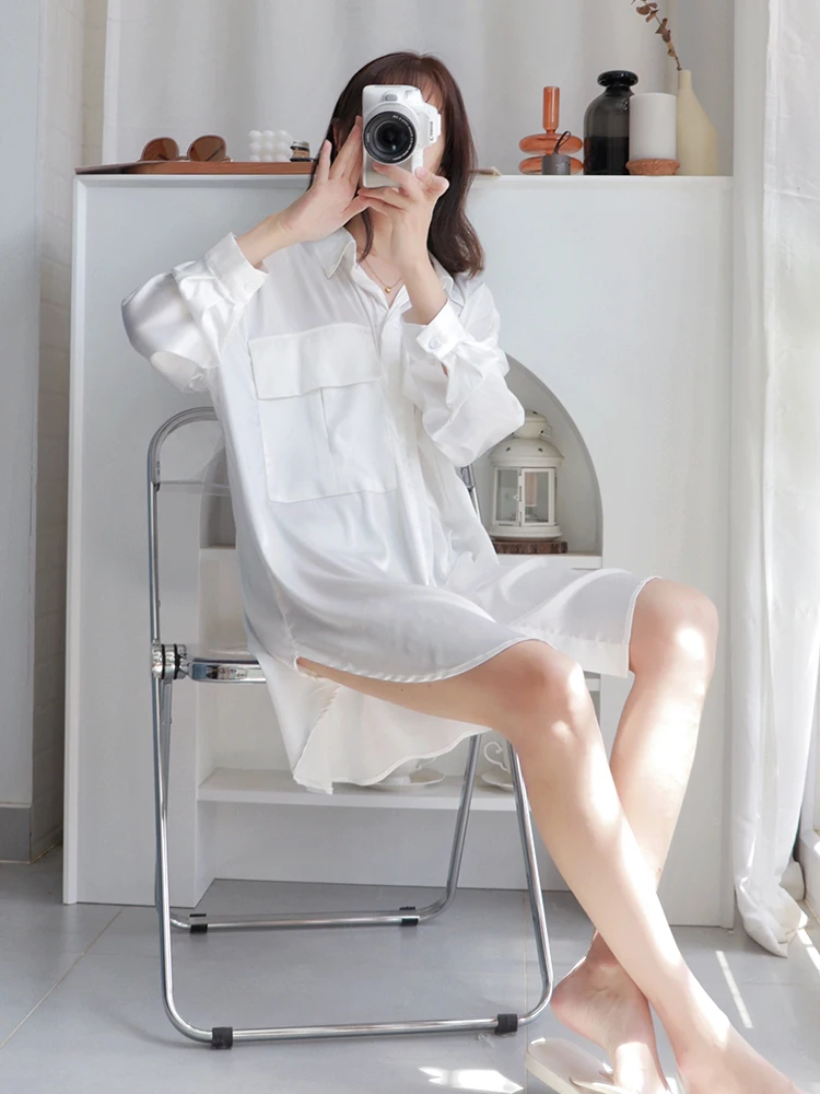 Новинка 2023 одежда для сна Женская Осенняя Пижама ночная рубашка летняя Домашняя