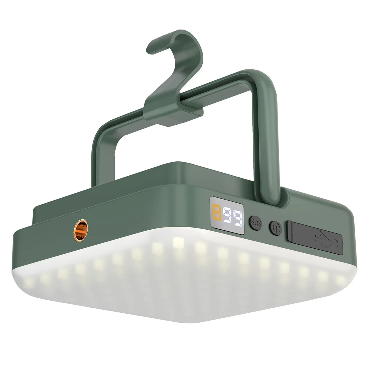 

Перезаряжаемый портативный фонарь для кемпинга, ярко-зеленый цвет