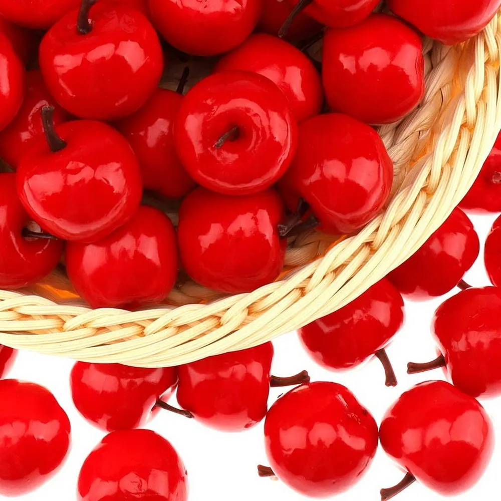 Искусственные фрукты и овощи из пеноматериала зеленые яблоки 3 см 10 шт. для