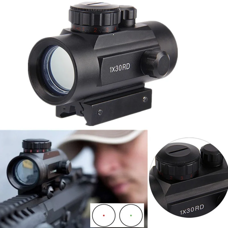 

Tactical 1x30RD Riflescope Holographic Red Dot Sight Scope for Airsoft Hunting Laser Accessories