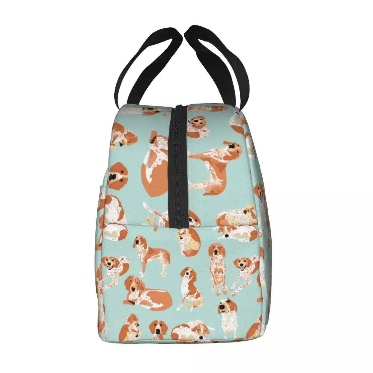 Сумка для ланча Redtick Coonhound собак портативная Изолированная холщовая